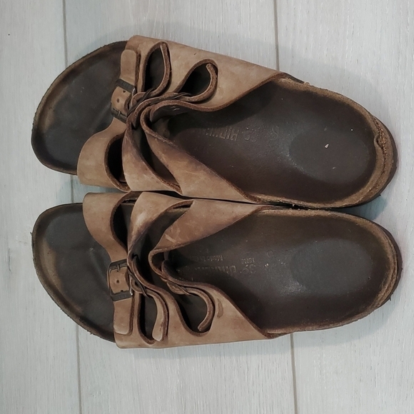 Birkenstock Women Florida Outdoor 3 Straps Sandals flip flop flats shoes sz 8 - Picture 6 of 12